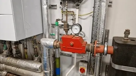 Commercial RO system installed at a business location